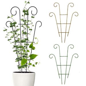 Plantenbakken Potten Matal Plant Klimwerk Trellis Ondersteuning Stands Indoor Rose Vine Stakes Tuin Ingemaakte ijzeren Vaste staaf Rek Kooien Accessoires 231216