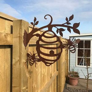 Planteurs Pots Metal en nid d'abeille Décoration de jardin / Cadeaux en métal / Honey Decoration Home Decoration Outdoor Tailes Q240429