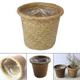 Jardinières Pots Nouveau Panier De Stockage D'herbe De Mer Paille Jardin Pot De Fleur À La Main Divers Organisateur Pots De Plantes En Rotin Jardinières Jardin Pots De Fleurs R230620