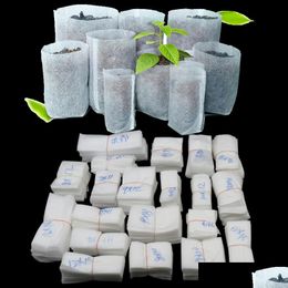 Planters Pots Non-Woven Seedling Bag Plant Grow Bags Fabric Flower Organic Vegetable Nursery Biodegradable Drop Delivery Home Gard Dhkjn
