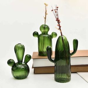 Planters Potten Noordse cactus Glass Vaas Creatieve bloempotten Transparante hydrocultuur Plantfles Maaltijd Desktop Home Decoratie Verjaardagsgeschenk