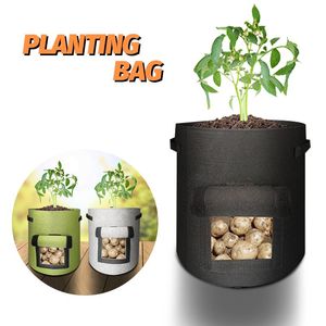 Planters potten planten kweekzakken huizen tuin aardappel pot kas groentebloem groeien verticale zak zaailing bonsai container