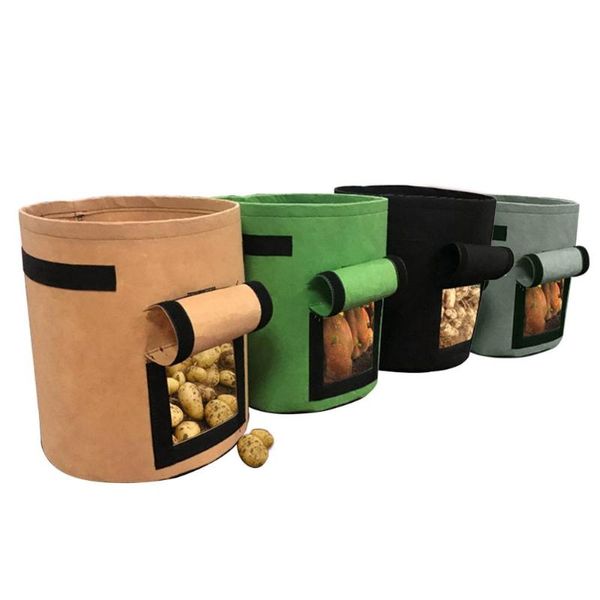 Jardinières Pots Plante Cultiver Sacs Tissu Non Tissé Pot Jardinage Légumes Planteur De Pommes De Terre Pour