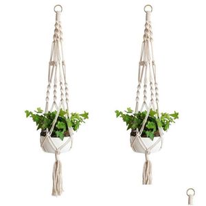 Pots de jardinières Cintres de plantes Rame Porte-corde Cordes Tenture murale Planteur Cintre Panier Porte-plantes Paniers de pots de fleurs d'intérieur Ascenseur Dhvzl