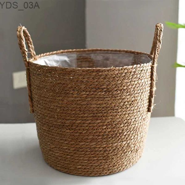 Planteurs Pots Panier de jardinière Pot de fleur de fleur de jardin Home Decor Bodet Bodet Dirty Clothes Storage Paniers de jouet Tenteurs 240325