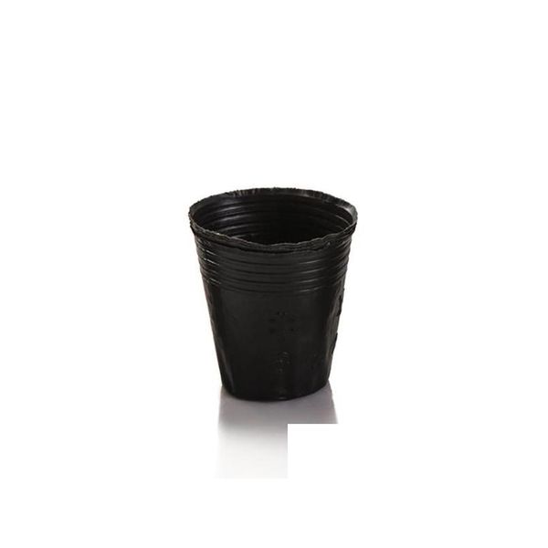 Planters Pots Planters Pots 100Pcs Pot de pépinière en plastique Porte-pochette de semis de plantes Sac de levage Nutrition Fournitures de jardin Dropship Dr Otvpf