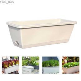 Planteurs Pots en plastique Pot de légumes Pot de jardinage Pots de bois pour les plantes Planting Trough Rectangle 240325