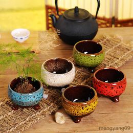 Jardinières Pots Pot Sukulen Tanaman Sukulen Pot Bunga Penanam Bonsai Pot untuk Rumah Perkebunan R230807