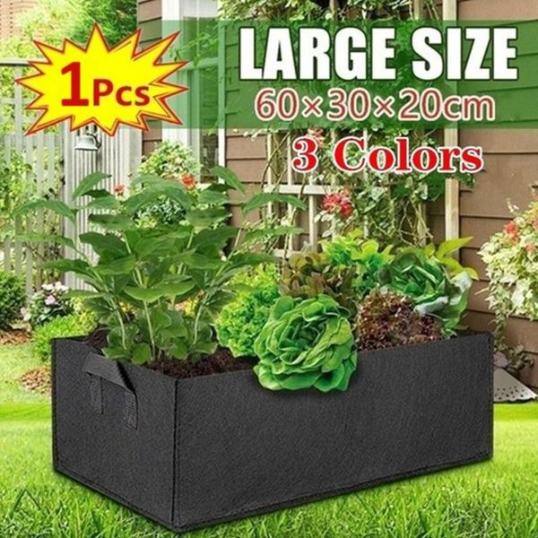 Pots de jardinières pratiques pour pommes de terre, Pot de culture de jardin, Patio, non-tissé, sac de plantes de balcon créatif, légumes de printemps, plantation de tomates rectangulaires