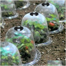 Planters potten herbruikbare plastic kinderdagverblijf insation er vorst plant beschermende kast mini broeikaste buitentuin cloche koepel zaailing dh8hc