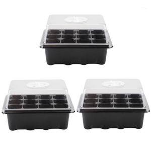 Planters Potten Zaailing Doos Lade Set 12-Gat Vochtigheid Ventileerde Koepels Handgereedschap Kit 6 Cellen Plant Label Tuin Decoratie Mini Greenhouse