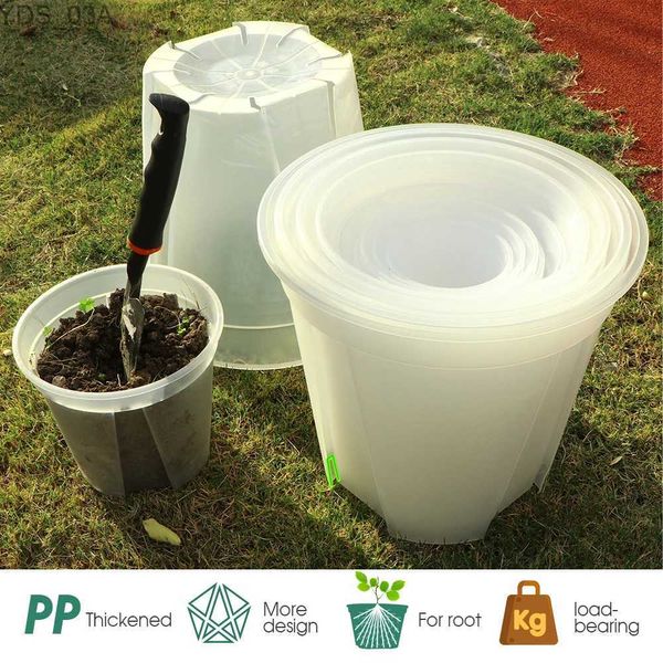 Jardinières Pots Planteur de semis Pot de fleur en plastique clair plante contrôle des racines Pot Transparent respirant pépinière jardin plantation orchidée conteneur 240325