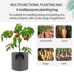 Plantenbakken Potten Tanaman Kebun Tumbuh Sayuran Pot Bunga Perkebunan DIY Kentang met Pegangan Taman Pot Tanaman Tumbuh