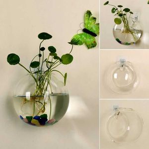 Planters potten transparant glas vaas muur gemonteerde hydrocultuur vissen tank potplant potdiameter 8 cm/10 cm/12 cmq240517