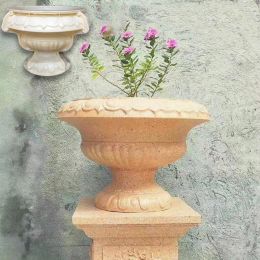 Planters Summer Breeze Moule de pot de fleur rond en béton préfabriqué, vase de jardin, moulures de jardinière, bricolage durable, D 30 cm/ 11,8 pouces, 38 cm/ 14,96 pouces