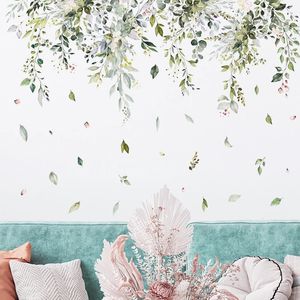 Planten bloemen boomtakken muurstickers voor woonkamer slaapkamer decoratie self -adhesive 240426