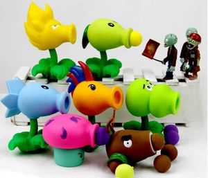 Plants Vs Zombies Games Figuras de acción Soft PVC Shooting Toys Set