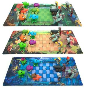 Plantes Vs Zombies Plan de jeu carte Film imperméable tapis en plastique couleur imprimé décoratif disposition opérationnelle position enfant jouet LJ2009289256692