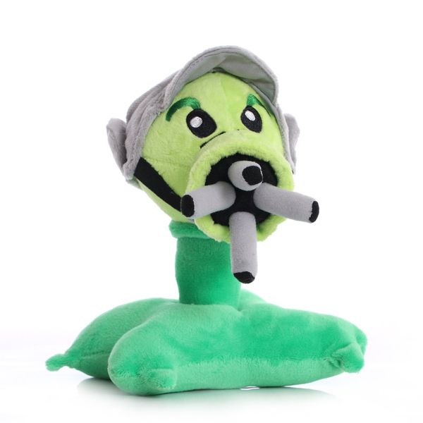 Plantes vs Zombies Gatlin Peashooter peluche poupée en peluche 17 cm/6.7 pouces