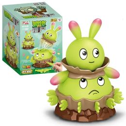 Plantas vs zombies kawaii figura figura gemela de conejo rábano creativo novedoso para niños juguetes para niñas rompecabezas regalo 240407