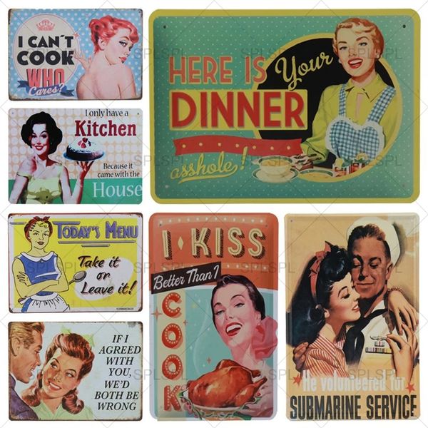 Plaque Vintage métal peinture Bar Pub Art affiche maison voiture plaques rétro métal propre cuisine maison Diner décoration murale Woo