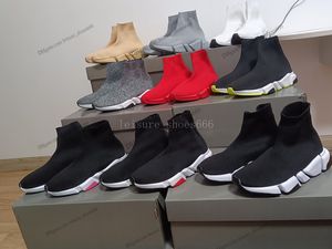 Laarzen Speed Trainer balencaigas schoenen Te koop Veterschoenen Mode Platte sokken Laarzen Speed 2.0 Heren Dames Runner Sneakers Balenciagas schoenen