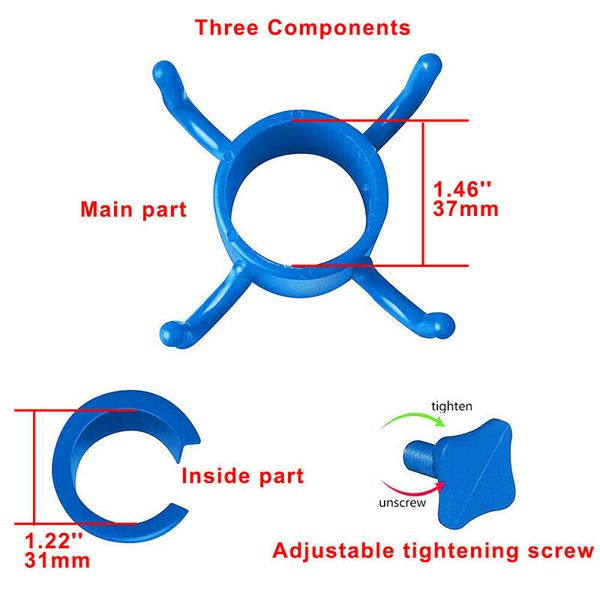 Plastic 4-partis de plage Umbrellalla accroché pour la caméra à serviettes Sacs de soleil sacs accessoires de piscine extérieurs