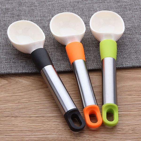 En plastique ABS Cuillère À Crème Glacée Trou Suspendu Conception Cuisine Accessoires Durable Fruit Pastèque Scoop Nouvelle Arrivée 3 6jd BB