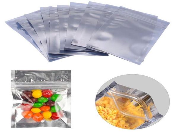 Sac d'emballage en plastique et aluminium, pochette d'emballage translucide à fermeture éclair, anti-odeur, sacs de rangement pour aliments, café et thé, 4242787