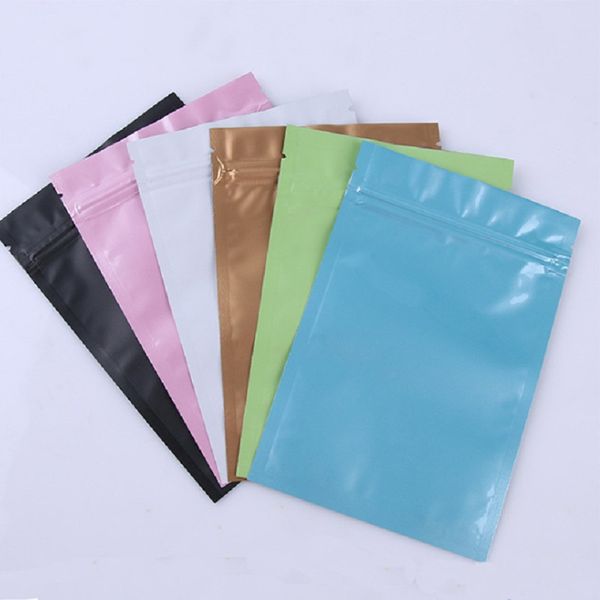 Bolsa de plástico Bolsas con cremallera de papel de aluminio Mylar para almacenamiento de alimentos a largo plazo y protección de coleccionables de dos lados de color Venta al por mayor Envío gratuito