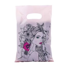 Plastic tas winkelen zakelijke verpakking tas poly draagtas geschenk pouch 100 pack 210724