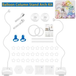 Kits de arco de soporte de columna de globo de plástico Soporte de soporte de globo reutilizable para cumpleaños Boda Baby Shower Decoración Suministros para fiestas 240318