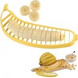 Plastic bananenslicier fruit groenten snijder salademaker praktische chopper kookgereedschap fruitmes keuken gadget creatief