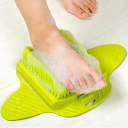 Plastic Bath Shower Foot Brush Scrubber Bath Shoe Feet Massage Slippers Brush Scrub Exfoliating Spa Shower Remove Dead Skin