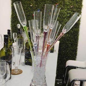 Copas de vino de playa de plástico Bar Banquete de boda Copa de cóctel de champán Copa de vidrio