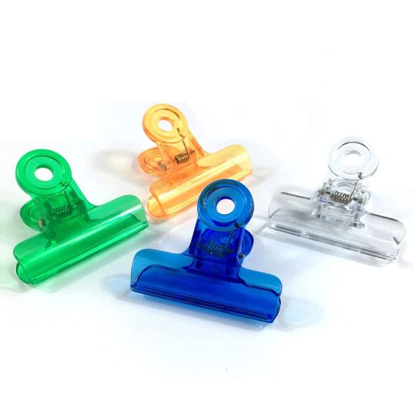 Clips de Bulldog de carpeta de plástico, abrazaderas de Clip de papel de bisagra de colores para bolsas de patatas fritas para alimentos, artesanías, enseñanza de cocina y oficina