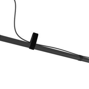 Clip de microphone noir en plastique Baumpole Cable Organisateur Stand de stockage Cordon Cordon Cable Cable Mic Flexible Cable Clips