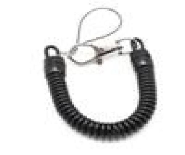 Plastique noir rétractable Clé Ringue Spring Coil Spiral Stretch Chainchain pour hommes Femmes Clear Key Téléphone Anti Lost Keyrin7133051