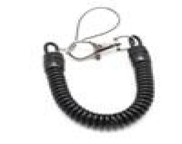 Plastique noir rétractable Clé Ringue Spring Coil Spiral Stretch Chainchain pour hommes Femmes Clear Key Holder Téléphone Anti Lost Keyrin6467571
