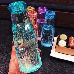 Plastic Fles Fashion Reis Mok Sport Waterflessen Camping Wandelen Ketel Drinkbeker Diamant