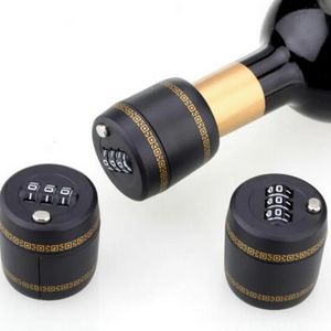 Plastic fles Wachtwoord Combinatie Lock Lock Wine Stopper Tools Vacuümplug Device G0518