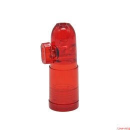 Balle en plastique tabac à priser acrylique distributeur fusée métal balles tabac à priser 4 couleurs 48mm pour snorter mini pipe fumer narguilé conduites d'eau DHL