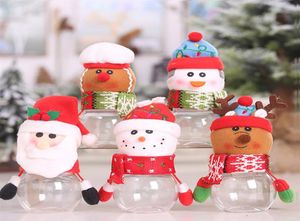 Plastic Candy Jar Christmas Thème des petits sacs-cadeaux Boîtes de bonbons de bonbons