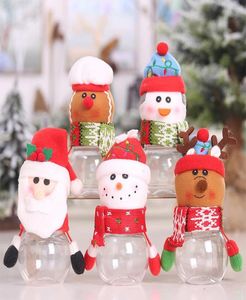 Plastic Candy Jar Christmas Thème des petits sacs-cadeaux Boîte de Noël Crafts Crafts à la maison Décorations de fête entier9693474