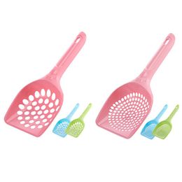 Plastic Katvuil Lokje Pooper Huisdier Grooming Cleaning Tool Care Sand Walling Scooper Cats Wish Schop Hollow Lichtgewicht Duurzaam Gemakkelijk te reinigen Hy0343