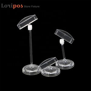 Plastic helder transparant advertentielabel Clips Hoteltafel bureau bureau display tag display kantoor foto foto memo houders stand