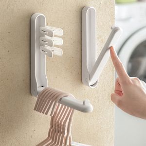 Organisateur de cintres en plastique, empileur permettant de gagner de l'espace, support de vêtements, rangement mural, Installation adhésive KDJK2303