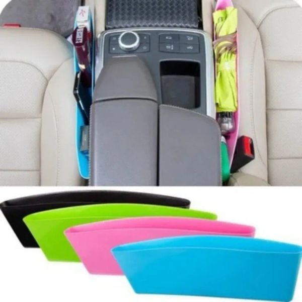 Conteneurs de débris de déchets compressibles en plastique couleurs pures siège de voiture automatique Gap Pocket Catcher organisateur couleurs pures boîte de receveur de poche 914