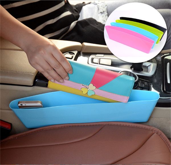 Poubelle compressible en plastique Conteneurs de débris Couleurs pures Auto Seat Gap Pocket Catcher Organisateur Couleurs Pocket Catcher Box JL1698