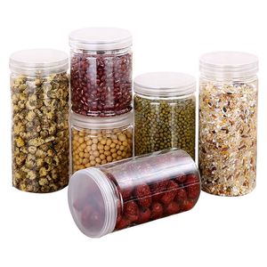 Envases de plástico Frascos de embalaje 100 ml 135 ml 180 ml Botella de PET Latas de almacenamiento para frutos secos Alimentos Azúcar Caramelo Galleta Hierba seca Tabaco Granos de café Caja vacía Caja de olla